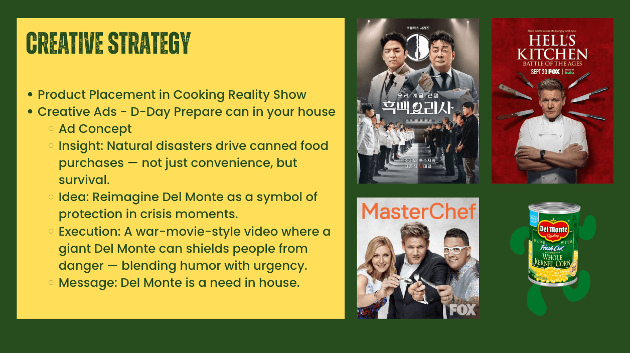 Del Monte creative strategy key visual